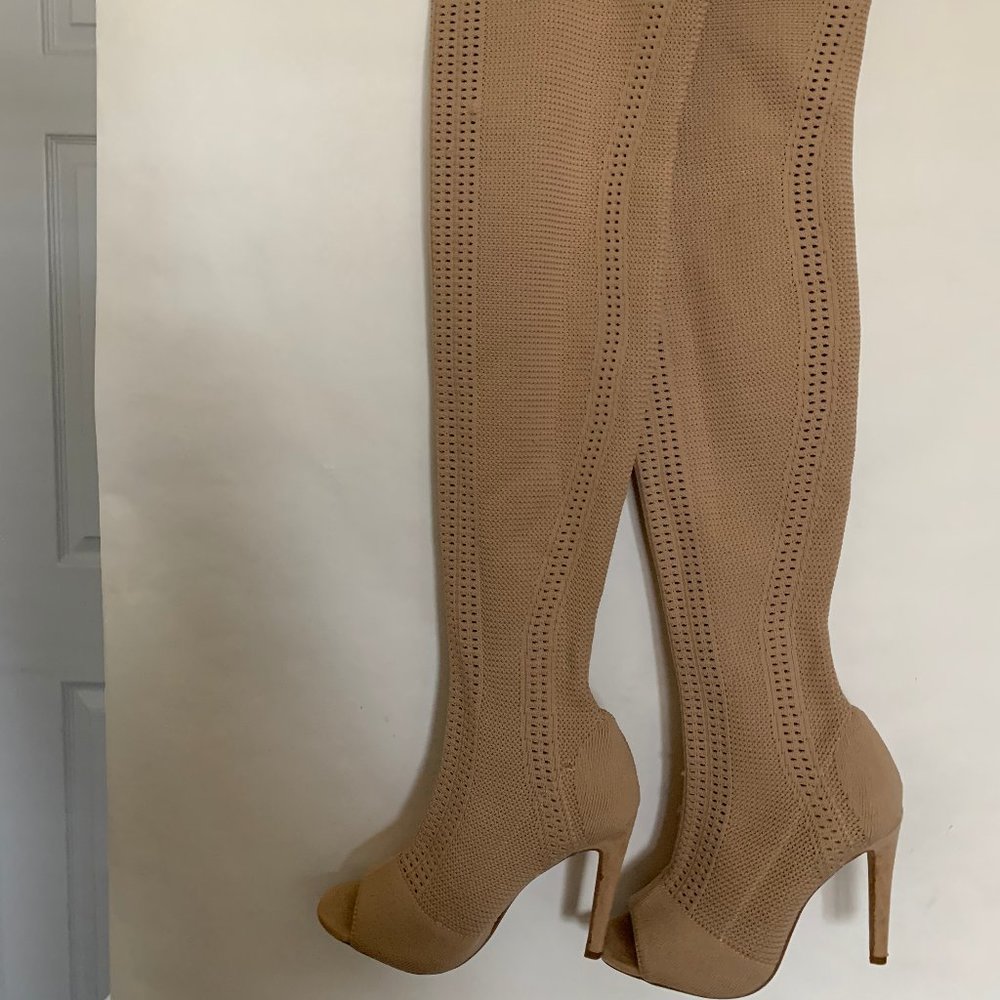 Thigh High Booths  Beige Color